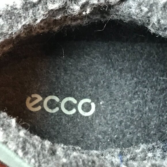 ECCO Gore-Tex Ankle Boots Gray Leather Mens Size 8/39 Winter Warm Shoes - Picture 7 of 11